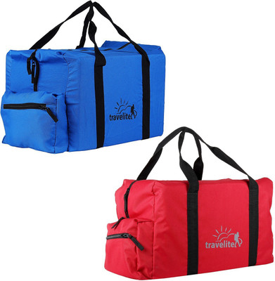 

Travelite (Expandable) Polyster Royal Blue & Red Duffle Bag Combo Pack Of 2 (55 L) Travel Duffel Bag(Red)