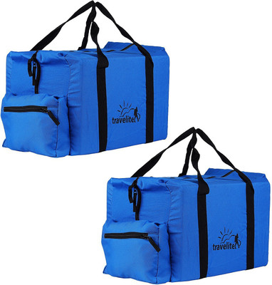 

Travelite (Expandable) Polyster Royal Blue Duffle Bag Combo Pack Of 2 (55 L) Travel Duffel Bag(Blue)