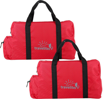 

Travelite (Expandable) Polyster Red Duffle Bag Combo Pack Of 2 (55 L) Travel Duffel Bag(Red)