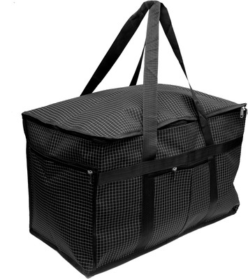 

DIVYANA 80 Liters Foldable Water Resistant Extra Large Travel Duffle Bag/ Luggage Bag/ Storage Bag/ Home Organizer Bag Travel Duffel Bag(Black)