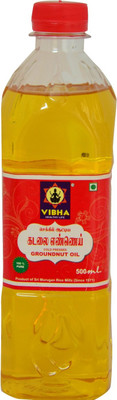 

VIBHA Cold pressed Groundnut(peanut) oil/Wood churned(mara sekku) 500 ml(455grams) Groundnut Oil 500 ml Plastic Bottle