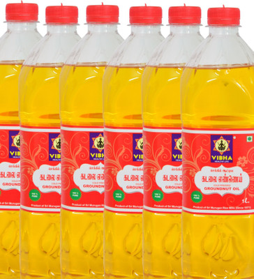 

VIBHA BULK COMBO-2 offer pack includes(Cold pressed/Wood churned(mara sekku) Groundnut(Peanut) oil- 6litre) Groundnut Oil 6 L Plastic Bottle(Pack of 6)