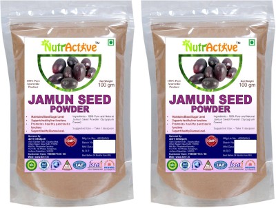 NutrActive Jamun Powder 200gm Mixed Seeds(200 g, Pack of 2)