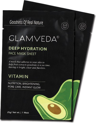

Glamveda Vitamin Nutrition & Pore Care Face Sheet Mask Pack Of 2(50 ml)