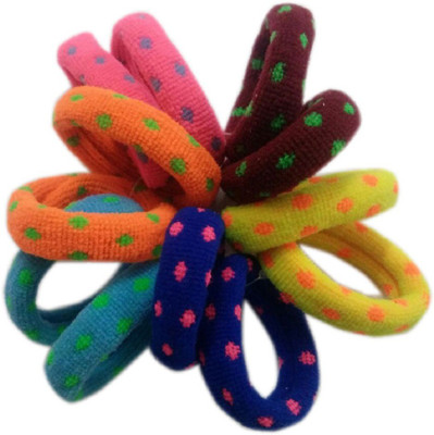 

Dhanlaxmi Highly Elastic & Metal Free Rubber Band (polkadots) Rubber Band(Multicolor)