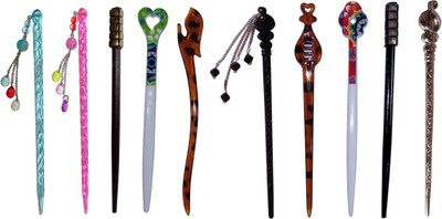 

FRUI Combo of Multi Color Juda Sticks Bun Stick(Multicolor)