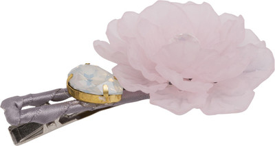 Globus Floral Stone French Barrette Hair Clip Hair Clip(Grey)