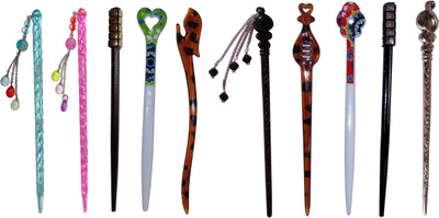 

despot Combo of Multi Color Juda Sticks Bun Stick(Multicolor)