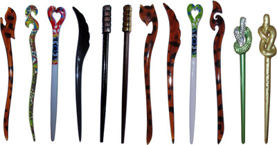 

France Luxe Combo of Multi Color Juda Sticks Bun Stick(Multicolor)