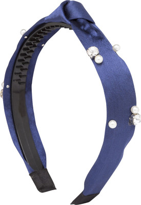 

Globus Knotted Embellished Fabric Hair Band Hair Band(Blue)