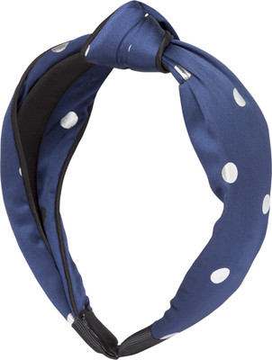 

Globus Polka Dot Knotted Broad Hair Band Hair Band(Blue)