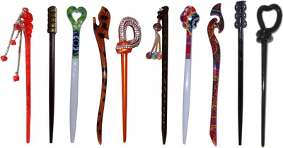 

fractious Combo of Multi Color Juda Sticks Bun Stick(Multicolor)