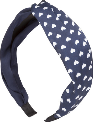 

Globus Heart Motif Twisted Fabric Hair Band Hair Band(Blue)