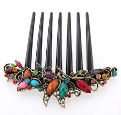 

Easy Provider Flower Mix Color Metal Rhinestone Chinese Stylish Wedding Hair Pin Hair Pin(Multicolor)