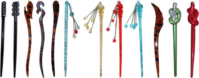 

GANEUU Combo of Multi Color Juda Sticks Bun Stick(Multicolor)