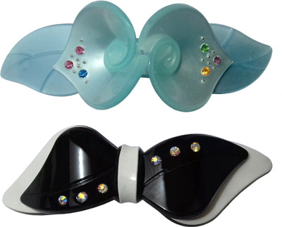 

Shreya Collection Combo of 2 Multicolour Shiny Hair Ponytail Barrette Clutcher Clip Alligator Buckle - 10068.9 Hair Clip(Multicolor)