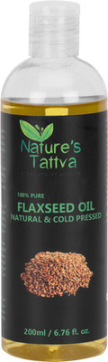 

Nature's Tattva Pure, Cold Pressed Flaxseed Oil for Hair and Skin, 200ml Hair Oil(200 ml)