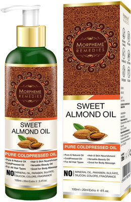 

Morpheme Remedies Pure Coldpressed Sweet Almond Oil Hair Oil(120 ml)