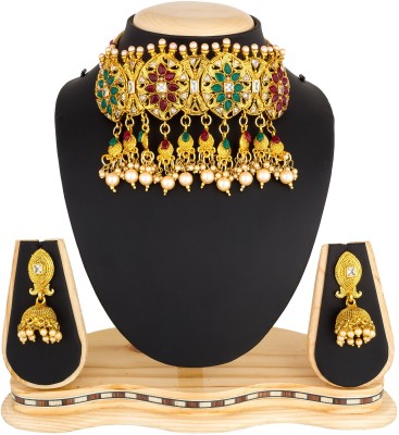 LUXOR Alloy Gold-plated Multicolor Jewellery Set(Pack of 1)