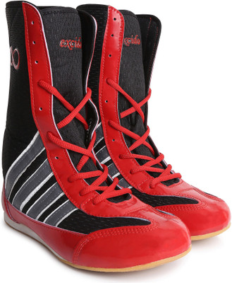 

excido Boys Lace Wrestling Shoes(Red, Red;black