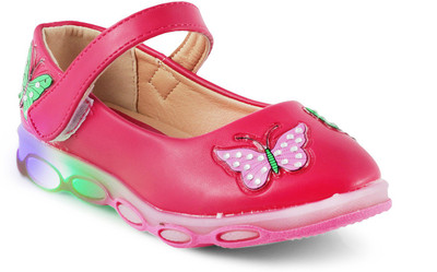 

KITTENS Girls Velcro Ballerinas(Pink, Fuschia