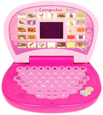 RAJ EDUCATIONAL LAPTOP WITH MUSIC NUMERIC & ALPHABET WITH SCREEN(Pink)