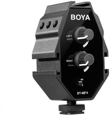 

Boya By-MP4 Audio Adapter for smartphone,DSLR camera,camorder(Black)