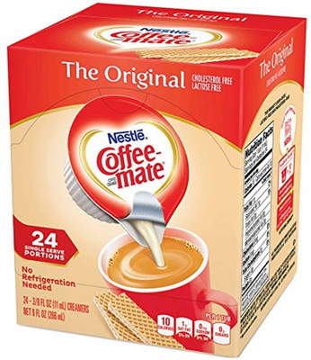 

Nestle Coffee-mate Liquid Coffee Creamer Singles, The Original, 24 Count - 266ml (9oz)(NA, 266 ml)
