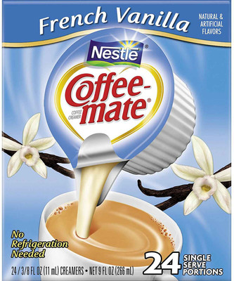 

Nestle Coffee-mate Coffee Creamer Liquid Singles, French Vanilla, 24 Count - 266ml (9oz)(266 ml)