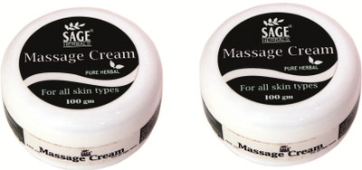 

Sage Herbals MASSAGE CREAM Pack Of 2 (100 GM)(200 g)