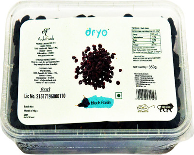 

dryo Premium Black Raisin 350g Raisins(350 g, Plastic Bottle)