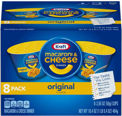 

Kraft Macaroni & Cheese Dinner Cups, Original Flavor Macaroni Pasta(464 g)