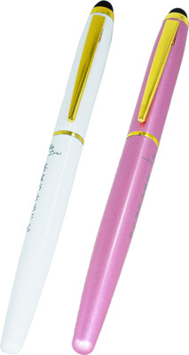 

Dikawen Exclusive Slim Nib With Smart Phone Stylus, Light Weight and Smooth Fountain Pen(Pack of 2)