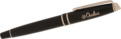 

Oculus Select Designer Mid Cut Clip High Quality metallic Black and Silver Combination Roller Ball Pen
