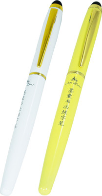 

Dikawen Exclusive Slim Nib With Smart Phone Stylus, Light Weight and Smooth Fountain Pen(Pack of 2)