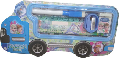 

IndusBay Frozen Cartoon Theme Art Metal Pencil Box(Set of 1, Blue)