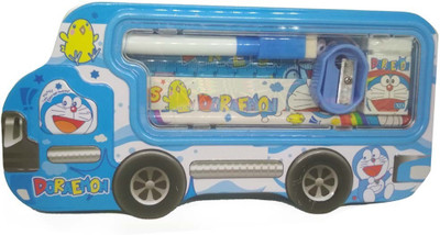 

IndusBay Doraemon Cartoon Theme Art Metal Pencil Box(Set of 1, Blue)