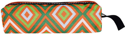 Bagaholics Pen Pencil Multi Utility Pouch NA Art Artificial Leather Pencil Box(Set of 1, Orange)