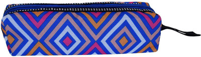 

Bagaholics Pen Pencil Multi Utility Pouch NA Art Artificial Leather Pencil Box(Set of 1, Blue)