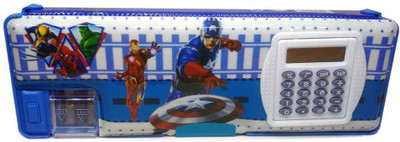 

IndusBay Avengers Cartoon Theme Art Plastic Pencil Box(Set of 1, Blue)