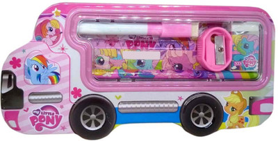 

IndusBay Ponny Cartoon Theme Art Metal Pencil Box(Set of 1, Pink)