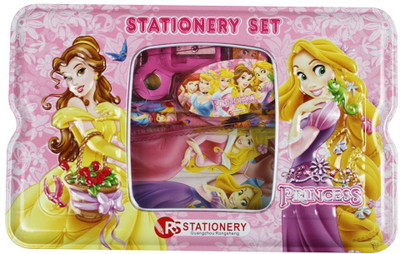 

IndusBay Princess Cartoon Theme Art Metal Pencil Box(Set of 1, Pink)