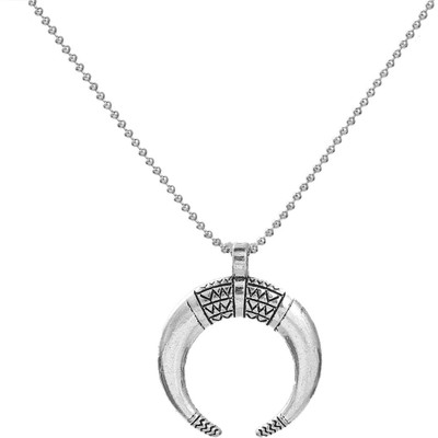 

Aaishwarya Antique Silver Half Moon Crescent Silver Copper Pendant