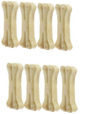 Pets Empire Presses Bones White Dog Chew 6 Inch Pack of 8 Dog Chew Chicken Dog Chew(1 kg, Pack of 8)