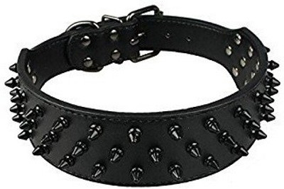 

shalimar pets High Quality Leather with Heavy Spike Dog Collar for  Breed Dogs Dog Everyday Collar(, Multicolor