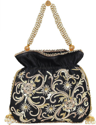 

The Purple Sack Black elegant potli Potli(Black)