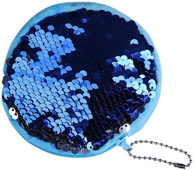 

Fully Sparkling Sequins Mermaid Makeup Bag Handbag Small Bag Potli(Blue)