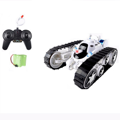 

IndusBay Battle Stunt Car, Space Rover Super Power with 360° Flip light Music Remote Control Battle Tank Toy for kids White(Whie)