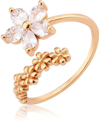 

Sukkhi Brilliant Alloy Diamond 18K Yellow Gold Plated Ring