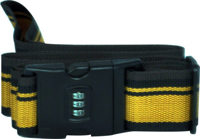 

EZ Life Travel Safety - Nylon Strength Travel Belt Luggage Strap with Combination Lock - Yellow & Black Luggage Strap(Yellow)